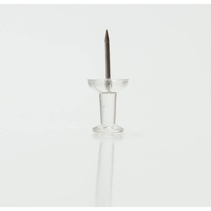 Janrax Pack of 100 Clear Push Pins Transparent Cork Board