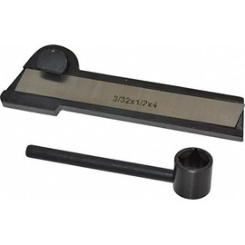 Nueva herramienta de separación de torno cortado con hoja HSS de 3/32 x 1/2 x 4 pulgadas con llave