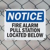 (2 Pack) Fire Alarm Pull Station Located Below OSHA Notice