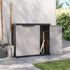 vidaXL Outdoor Storage Cabinet - Gray and Black 38.2"x14.6"x33.5" PP