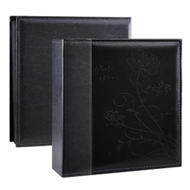 Artmag Photo Album 4x6 1000 Photos, Large Capacity Wedding Family Leather Cover Picture Albums Holds Horizontal and Vertical 4x6 photos with Black Pages(Black)