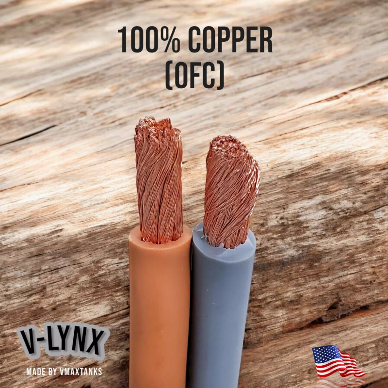 V-Lynx 4 Gauge AWG OFC Orange Power Ground Wire VLYNX
