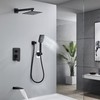 LCEVCGK Shower Faucet Set Complete Matte Black Shower System with