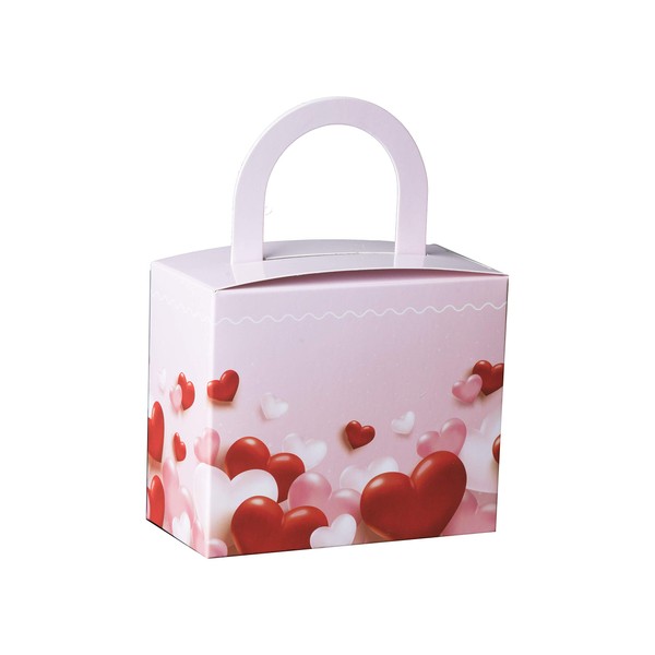 Hammont Valentine’s Day Candy Boxes - 18 Pack - Colorful Party Favor Treat Boxes with Sturdy Handle - Perfect for Valentine’s Day, Wedding Favors, Celebrations | 4.5” x 3.75” x 2.25”