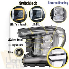 Aftermarket Products [FULL LED] For 2021-2023 GMC Yukon XL SLE | SLT Driver Side Headlight LH