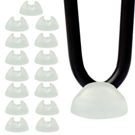 Waziaqoc 16 PCS Hairpin Leg Protector Feet, Transparent Hairpin Leg Rubber Caps Fit for 3/8 Inch & 1/2 Inch Hairpin Leg, Hairpin Leg Pads for Coffee Table Hairpin Desk Chair