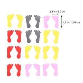 NUOBESTY 15 Pairs Small Footprint Stickers Self Adhesive Floor Footprint Decals for Kids Preschool Kindergarten Room Nursery Classroom Floor Stairs Decor (Random Color)