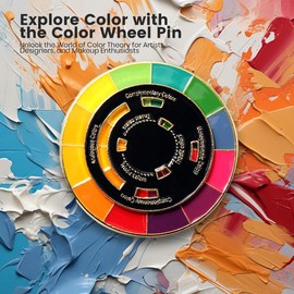 UAIAGM Color Wheel Enamel Pin Creative Graphic Design Art Brooch for Clothing and Fashion Rotating Spinning Wheel Design Artist Keychain Accessory Sweater Clip Backpack Lapel Color Wheel Brooch