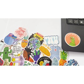 Car Stickers 50 Varied Colors Cool Sticker Lot Book Fun Pack Laptop Car Decals