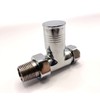 Greenedhouse ZZ-3023 Oslo Straight Chrome TRV and Lock Shield Valve