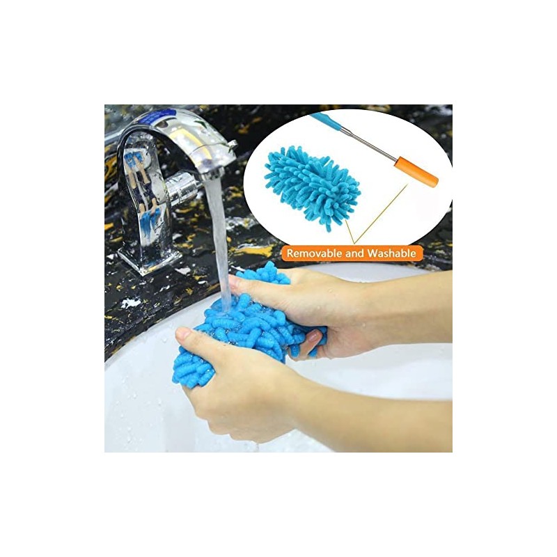1 x EXTENDING TELESCOPIC MICROFIBRE CLEANING MULTIFUNCTIONAL DUSTER, FEATHER BRUSH,