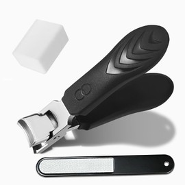 YUDANSI Heavy Duty Nail Clipper With Wide Jaw Opening, Stainless Steel Thick Nails Toe Nail Clippers For Men Women, Nail File Sharp Curved Thick Fingernail Toenail Clippers Set, Pet Large Nail Cutters