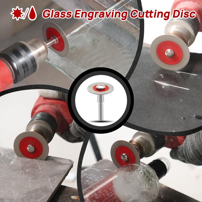 FOCSTOL Mini Diamond Glass Cutting Disc - 5pcs 30mm Glass