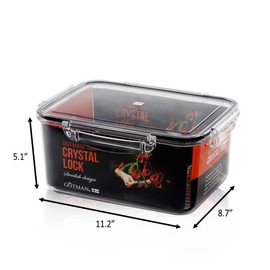 gotman Airtight Food Storage Containers 100% Tritan BPA-Free Vegetable Organizer Boxes | Microwave & Freezer Safe | Leak-Proof Lids (169.1 OZ, With Removable Drain Tray)