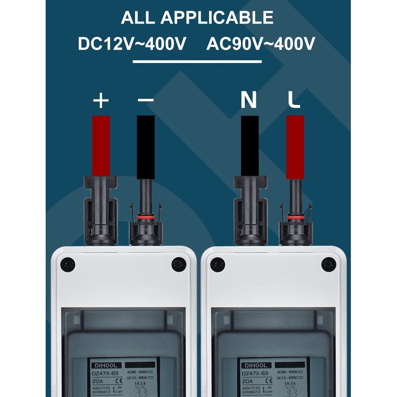 DIHOOL DC Circuit Breaker PV System Circuit Breaker Fuse Automatic