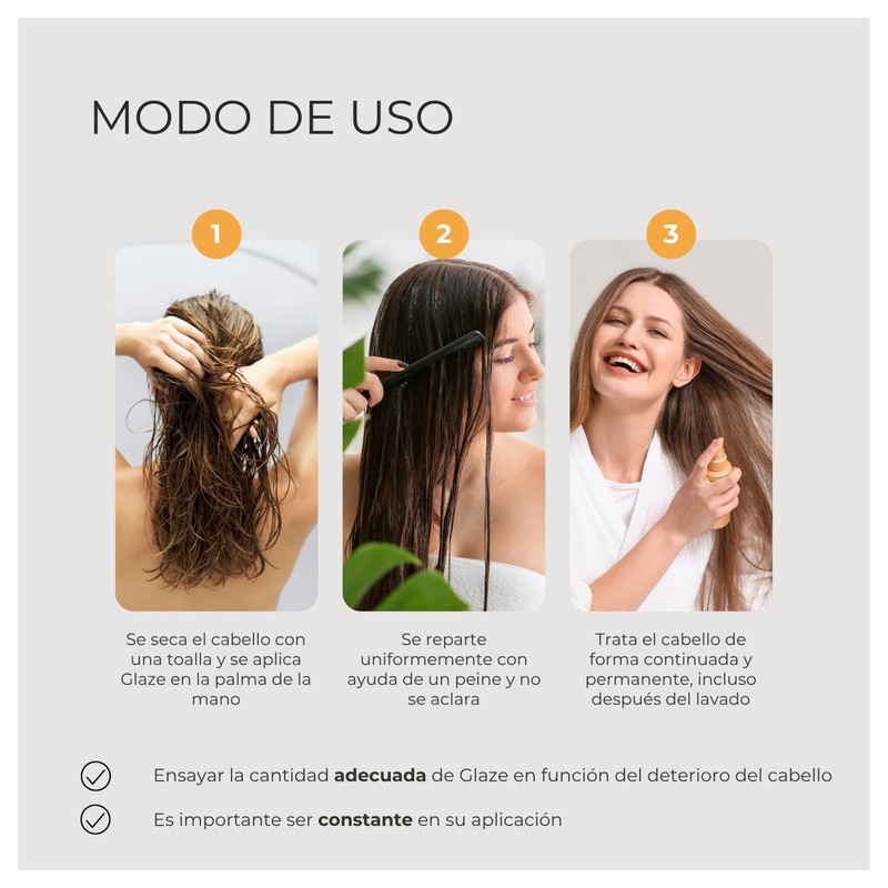 Rueber Glaze Wiederaufbau-Lasur für das Haarmolekül