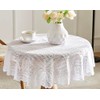 Warm Home Designs White Lace Tablecloth. Extra Large Round Tablecloth