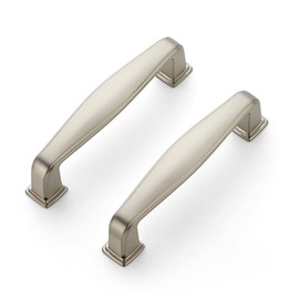 Ravinte 30 Pack Solid 3 Inch Cabinet Handles - Brushed Nickel & Satin Nickel Drawer Pulls - Kitchen Cabinet Hardware