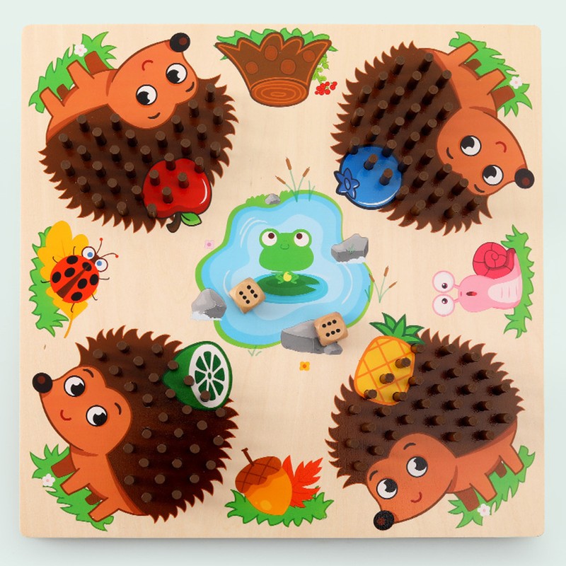 Wooden Hedgehog Game Math Learning Toy for Kids Educational Wooden