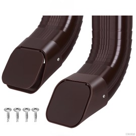 Festerekey Pack 3" x 4" Brown Gutter Downspout Extension Accessory - Durable, Easy to Install, Effective Water Management Solution