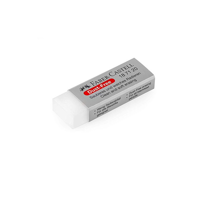 Faber-Castell Dust-Free Comfort Edge Eraser Rubbers - White - Pack