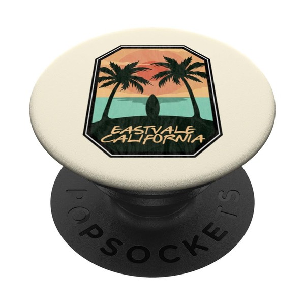 Eastvale CA – Retro Eastvale Beach Surf Print PopSockets mit