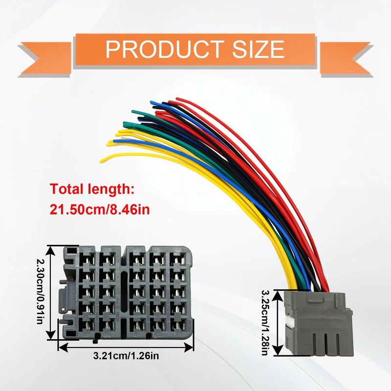 NOTISH Door Connector Pigtail Harness Front Driver or Passenger Compatible