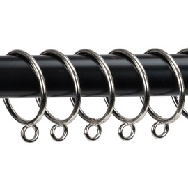 Curtain Rings with Eyelets Metal Eyelet Drapery Rings Inner Diameter 1Inch Curtain Rings for Hanging Pinch Pleat Curtain Pin Drape Hooks Silver Zocang