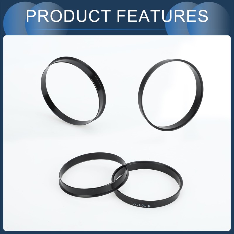 INFINAUTO Hub Centric Rings,72.6mm ID 74.1mm OD Car Wheel Hubrings