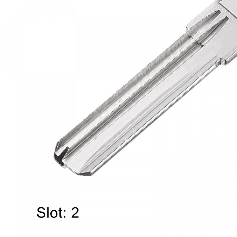 sourcing map Key Blanks 35 mm Length 2 Slots Brass