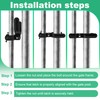 Heavy Duty Fork Latch (Bolt-in),1-5/8" x 2-7/8", Pressed Steel -