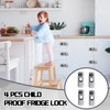 4 Pcs Fridge Locks for Children, Easy to Install Fridge