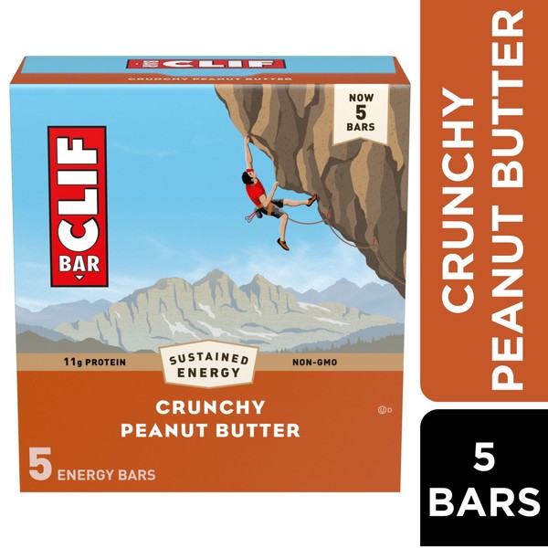 Crunchy Peanut Butter Energy Bars Non-GMO Plant Based 11g Protein