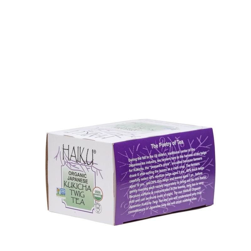Haiku Japanese Kukicha Twig, 100% Organic, 16-Count Tea Bags (Pack