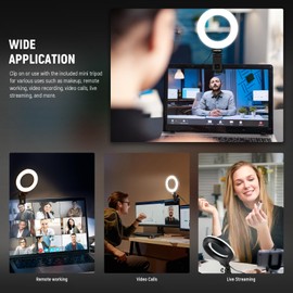 NEEWER BASICS 5" Ring Light for Video Conference Lighting, 2 Pack Clip on Light Kit with Desk Tripod Stands for Monitor Laptop Computer Zoom Call Live Streaming Recording Remote Working Learning, BR60