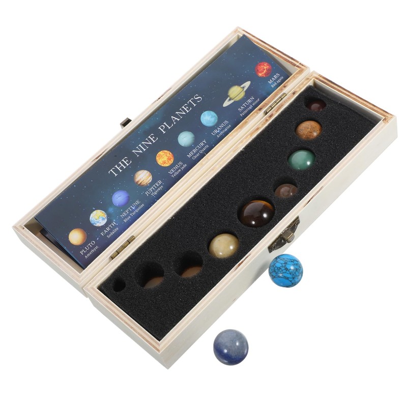 FOMIYES 4 Sets Collective Planet Figurine Planets Model Crystal Educational