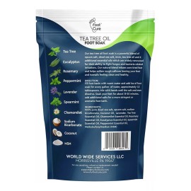 FOOT CURE Pie Cure Aceite Del Árbol Del Té Baño De Pies Con Sal Espsom