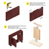 2pcs Pivot Hinge Rotating Hinge 270 Degree Stainless Steel Concealing