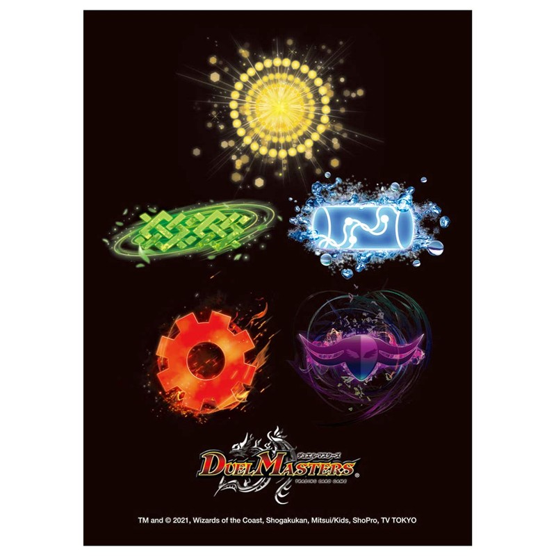 Duel Masters Standard Card Sleeve, 5 Large Civilization Version