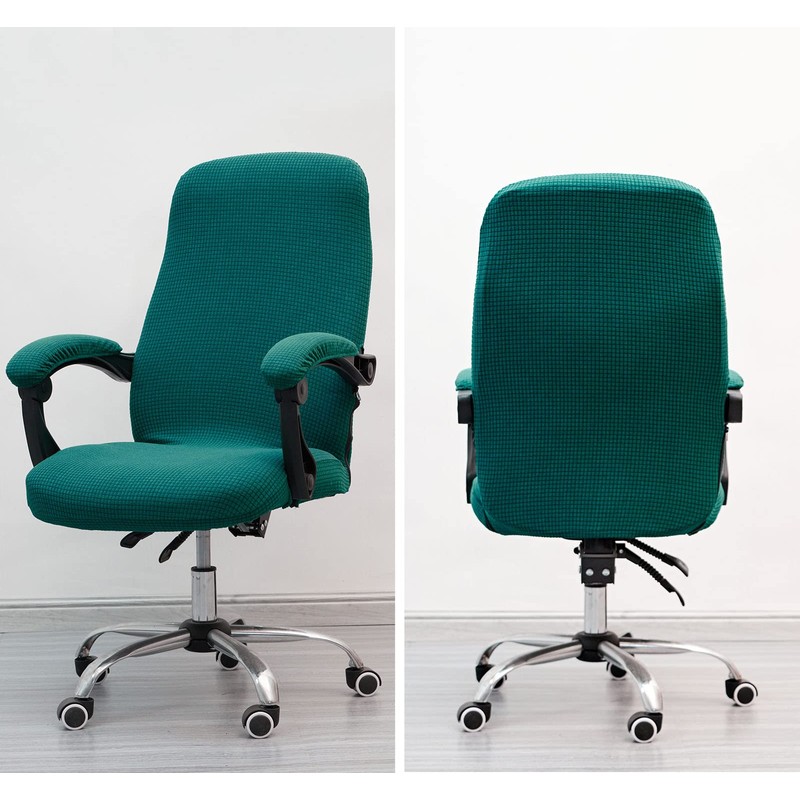 Melaluxe Office Chair Cover with Armrest Covers， Universal Stretch Desk