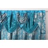 GLORY RUGS Jacquard Luxury Window 2 Panel Set Turquoise Curtain