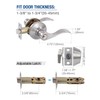 (2 Pack) Keyed Alike Front Door Lever Lockset with Single