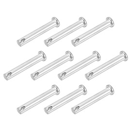 sourcing map 20Pcs 1/4"x1-1/2" Single Hole Clevis Pins, Carbon Steel Flat Head Single Hole Clevis Pins for Mechanics Repair, Furniture Installation, Industrial Equipment, DIY (Blue White)
