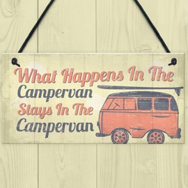 RED OCEAN Campervan Camper Caravan Motorhome VW Gifts Travel Holiday Hanging Door Sign Friendship Gift