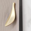 Primst 6pcs Solid Brass Cabinet Knobs,Leaf Shape Furniture Handles Pulls