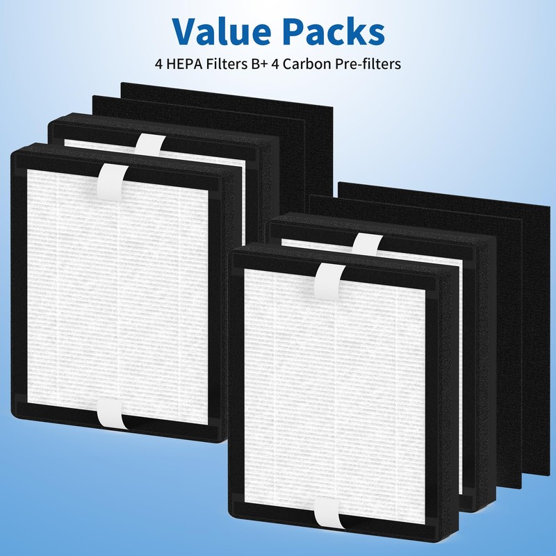 4 Packs IAF-H-100B Replacement Filter B Compatible with Idylis AC-2125,