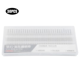 30Pcs Grinding Needle Set Emery Cylindrical Flat Head Electric Grinder Accessories 1.5mm