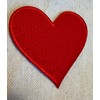 Red Heart Iron-On Embroidered Patch Playing Card Suit Poker Valentine's