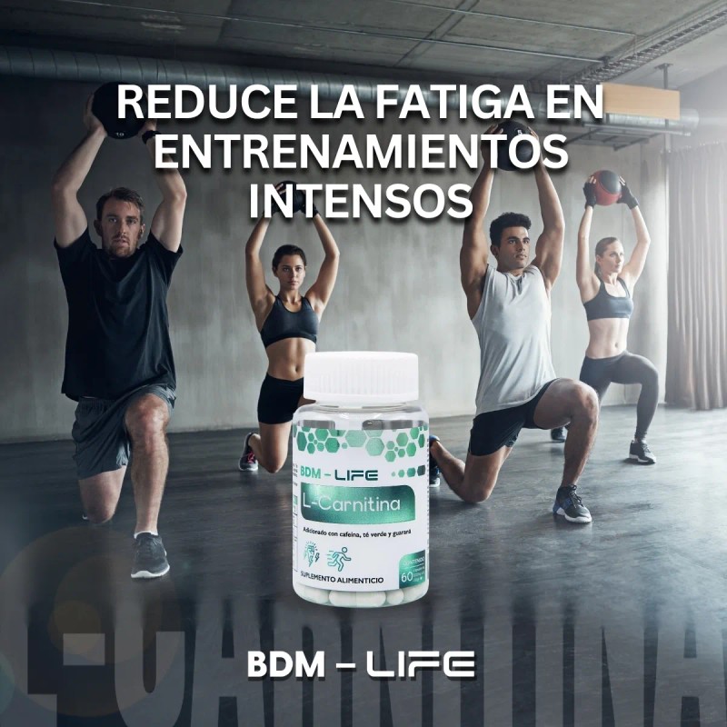 BDM-LIFE L-Carnitina Cpsulas con Cafena T Verde Guaran Sin Sabor