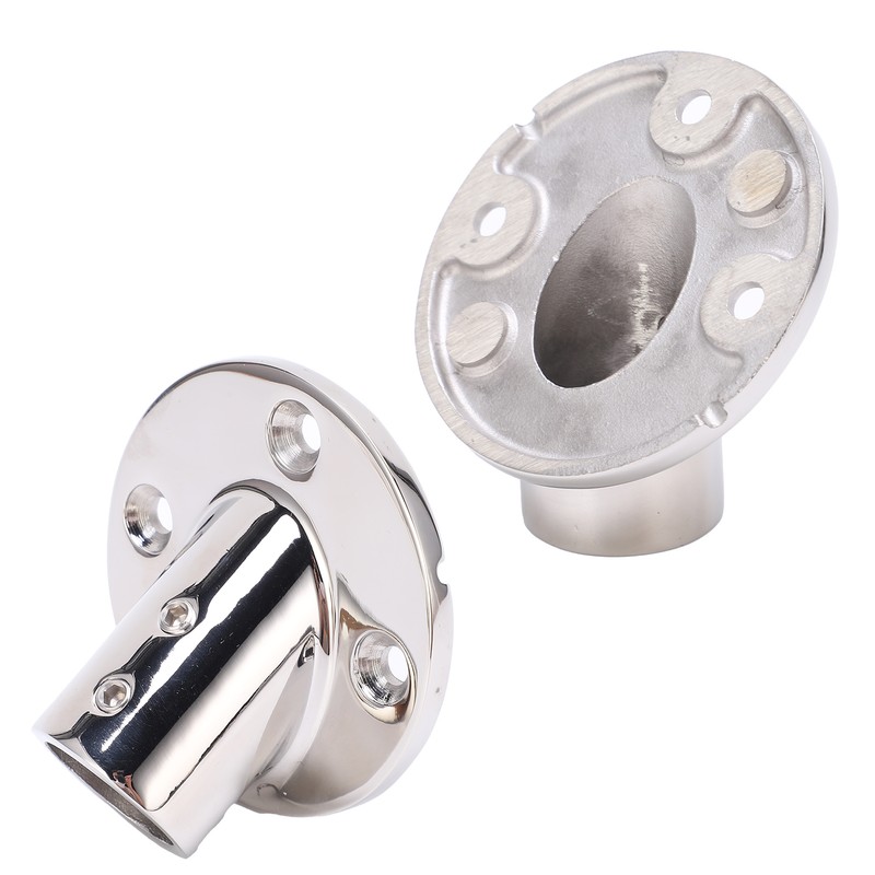 Boat Hand Rail Fitting Stainless Steel 45 Degree Round Base